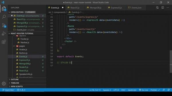 React-Router Crash Course Part#3 (react router tutorial for beginners)