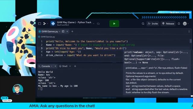 Learning Together: Python 101 Part 2 - GHW: Games - May 2023 смотреть онлайн