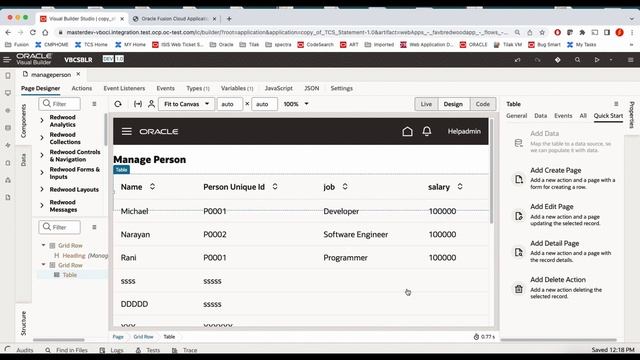 Oracle VBCS Beginner Lessons - Creating Page with Wizard смотреть онлайн