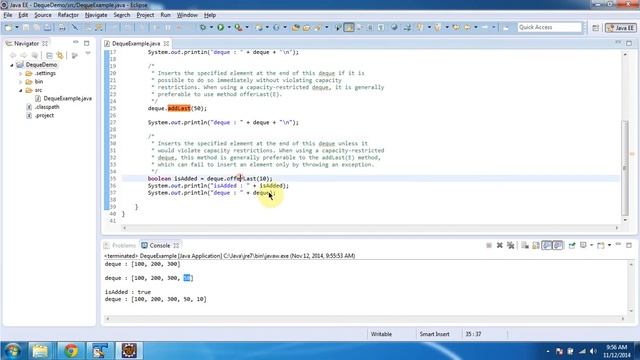 Deque (How to add an element in the last?) | Java Collection Framework смотреть онлайн