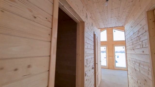 Обзор каркасного дома 7×10 м² с террасой в КП «Привалово» | Одноэтажный каркасник смотреть онлайн