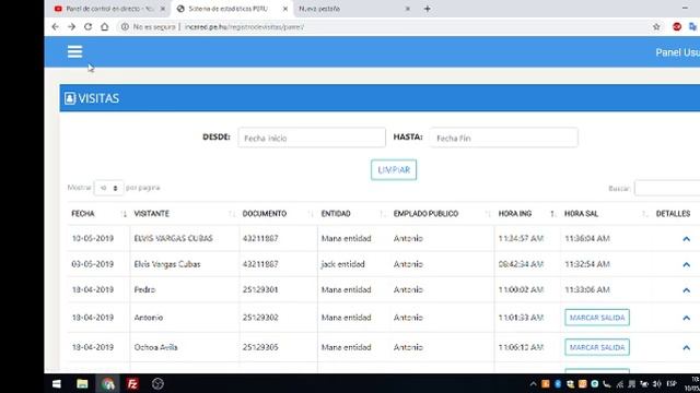 Sistema de Control y registro de visitas, invitados php смотреть онлайн