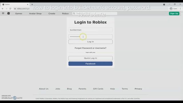 BUILDERMAN ROBLOX PASSWORD (2022) (WORKING) смотреть онлайн
