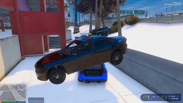 НОВОГОДНИЕ ПОЛИЦЕЙСКИЕ ПОГОНИ В GTA 5 RP BURTON ! смотреть онлайн