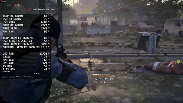 The Division 2 - RX 6600M 8GB, E5 2666 V3 e 16GB DDR4 смотреть онлайн