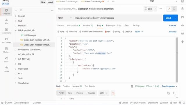 How to create a draft email message using Microsoft Graph REST API | POSTMAN | #microsoft #outlook смотреть онлайн
