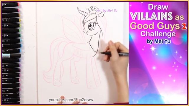 New art challenge | Draw + Colour Villains as GOOD GUYS! | Mei Yu Reimagine Challenge смотреть онлайн