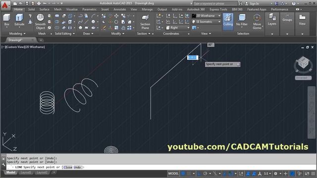 AutoCAD 3D Helix Command Tutorial Complete | Spiral Curve Command, Helix Along Path, Spring, Thread смотреть онлайн