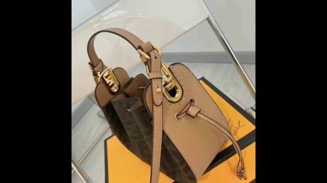 Fendi Women Pomodorino Brown FF Fabric Mini-Bag-B-FEN-PD-BR смотреть онлайн