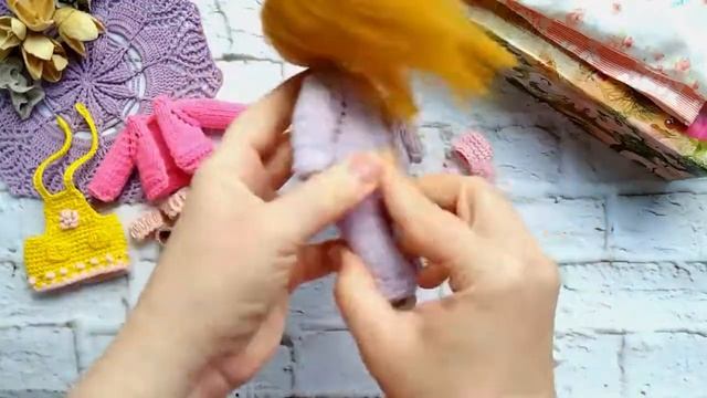 Кукла крючком + набор одежды. Обзор набора смотреть онлайн