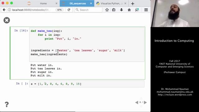 Intro to Computing 14 - Sequences Intro, Lists and Operations on Lists (Urdu) смотреть онлайн