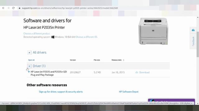 HP LaserJet p2035n Driver For Windows 10 64-bit смотреть онлайн
