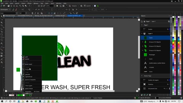 Learn how to create mascot logo in Corel Draw смотреть онлайн