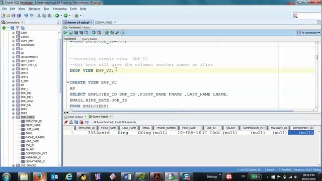 083-Oracle SQL 12c: Creating Views part 3/اعطيني عملي يابا смотреть онлайн