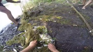 Рыбалка бреднем 25 метров. Невод.