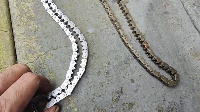 Mercedes Benz C250 W204 D.R - Timing chain replacement - Counting New chain links to compare to old смотреть онлайн