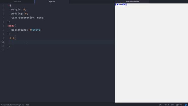Awesome Social Media Buttons Hover Only HTML & CSS смотреть онлайн