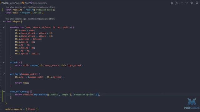 14 - Refactor Time Player Menu - MonsterHunt - NodeJS смотреть онлайн