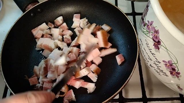 Рецепт Горохового супу з салом