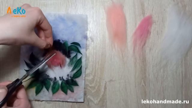 Шерстяная акварель/ Как нарисовать цветы шерстью/ Пионы/ Мастер-класс смотреть онлайн