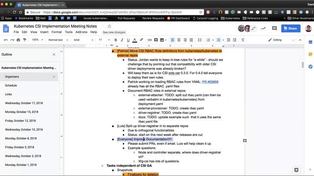 Kubernetes SIG Storage - CSI Implementation Workgroup 20181017 смотреть онлайн