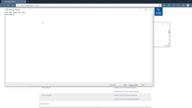 Установка CMake в Windows. Тестовая программа на C++ с использованием CMakeLists.txt. Install CMake смотреть онлайн