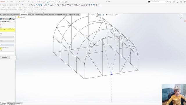 Моделирование парника и анализ нагрузки на его крышу в Solidworks смотреть онлайн