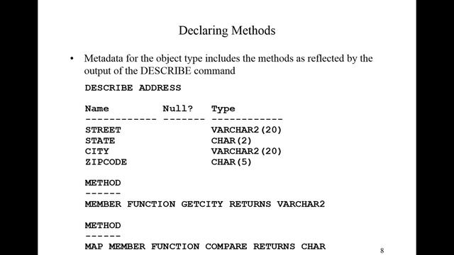 Oracle User Defined Types Behavior part1 смотреть онлайн