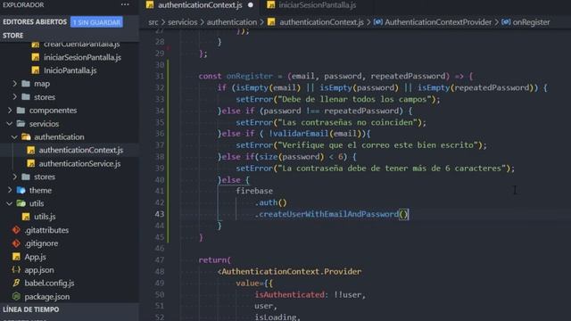 27) Crear una Cuenta + Firebase + Validar Formulario del registro en React Native смотреть онлайн