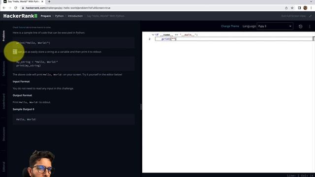 Python Hackerrank Series with Rishabh IO | 001 - Platform Intro and. Hello World | fourofour смотреть онлайн