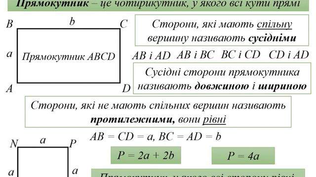 Прямокутник. Математика 5 клас смотреть онлайн
