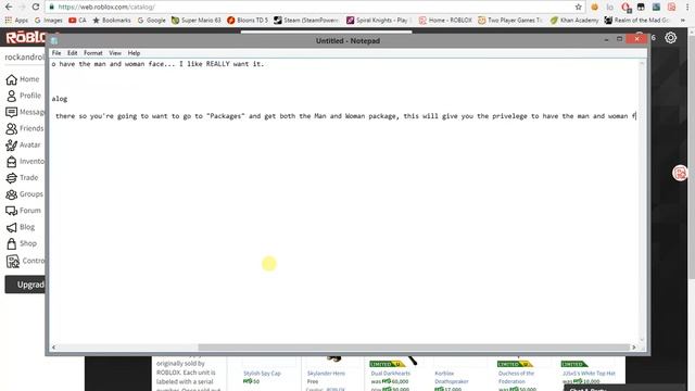 HOW TO GET THE MAN AND WOMAN FACE FREE! | ROBLOX смотреть онлайн