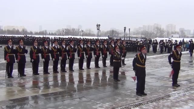 Пост №1 у Огня Памяти и Славы на Поклонной горе 9 декабря 2017 год смотреть онлайн