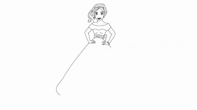How to draw The Princess Elena Of Avalor | Easy drawings смотреть онлайн