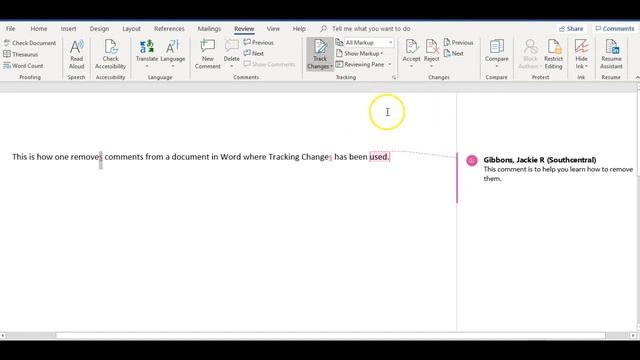 How to Remove Tracking Changes Comments in a Word Document смотреть онлайн