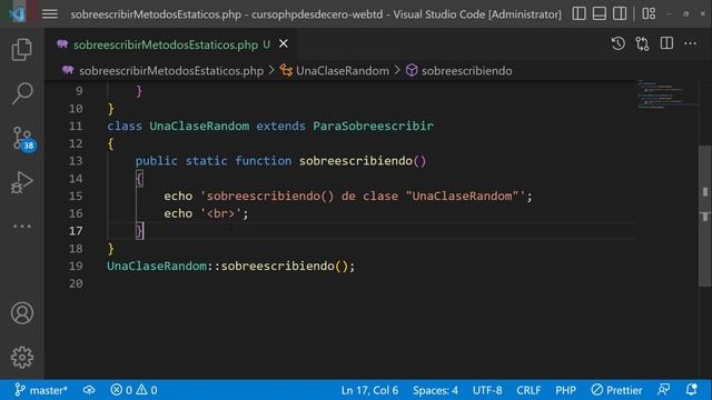 Overriding en PHP | Metodos estaticos | static en PHP - Sobreescritura de metodos en PHP (parte 2) смотреть онлайн