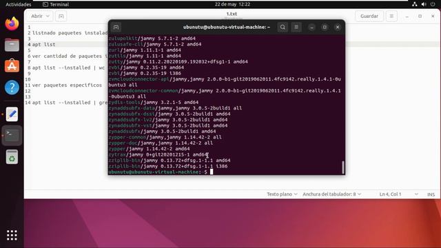 Como ver paquetes instalados en LINUX usando APT смотреть онлайн