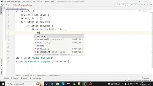 Python program to check whether a given string is an Isogram or Not | Python Program # 17 смотреть онлайн