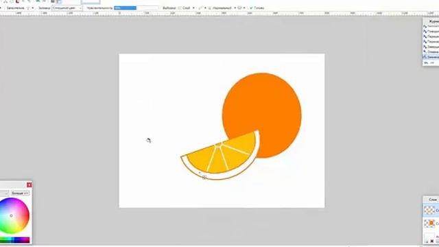рисуем апельсин в PAINT.NET смотреть онлайн