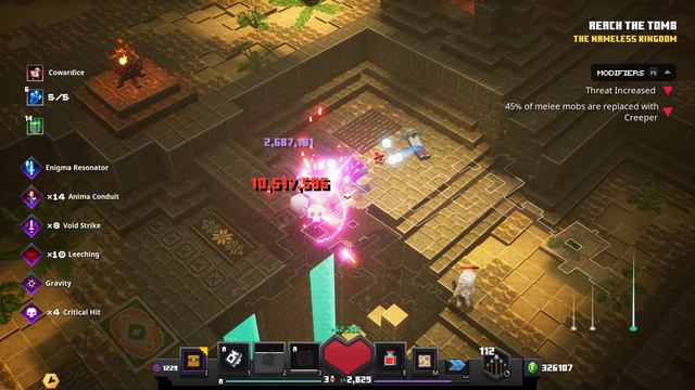 Minecraft Dungeons Max Shadow Harvester Souldancer Build Apoc+25 Desert Temple 3 Banners No Mushroo смотреть онлайн