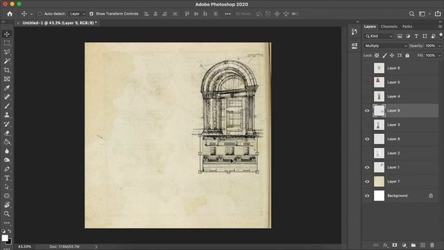 How to do Quick COLLAGE in Photoshop for Architecture drawing смотреть онлайн