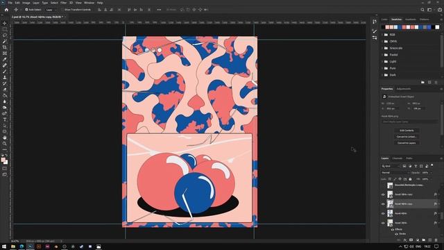 Stylised Poster Design - Veins | Photoshop Speed Art смотреть онлайн