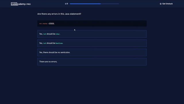 Learn Java - 2.4 Variables Manipulation Quizz | Codecademy Walkthrough смотреть онлайн