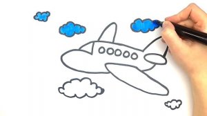 Рисунок самолет. Как нарисовать самолет. Рисунки для детей. РАСКРАСКИ РАЗВИВАШКИ