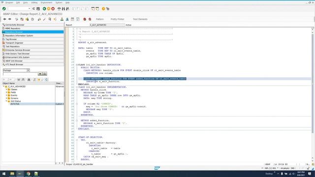 SAP ABAP - CL_SALV_TABLE Custom Buttons and Event Handling смотреть онлайн