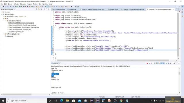 How to Identify Elements using CSS Selectors II Automation with Selenium II Selenium with Java смотреть онлайн