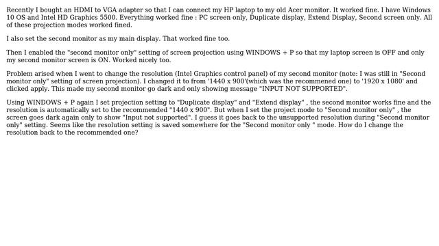 Second monitor using VGA port "Input not supported" error смотреть онлайн