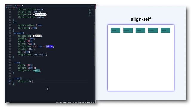 Flexbox Tutorial #11: Align Self | codingops смотреть онлайн