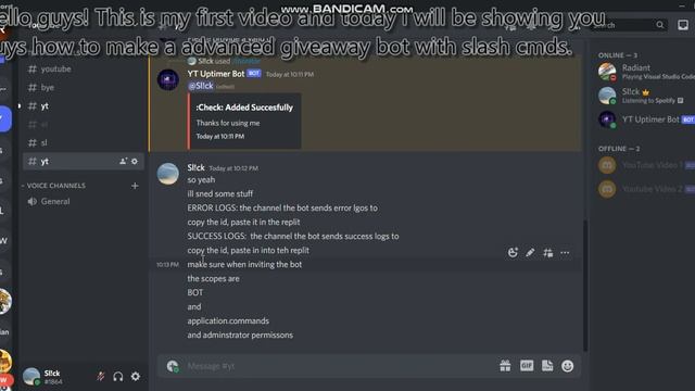 How to make a Uptimer bot with slash commands | 2022 no coding смотреть онлайн