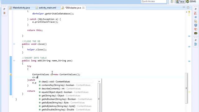 Android SQlite Database GridView -INSERT,SELECT POPULATE смотреть онлайн
